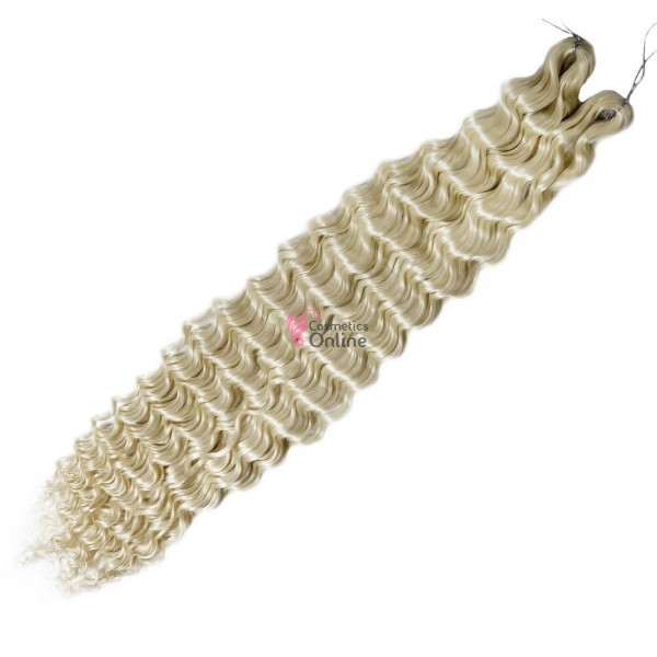 Extensie de par afro Deep Water Wave Twist Crochet de 80 cm Cod ADW613PL Blond Platinat